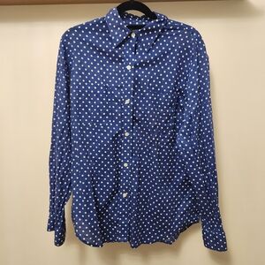 Ralph Lauren Blue and White Button Down Shirt